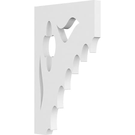 Ekena Millwork Wellington Architectural Grade PVC Bracket, 5/8"W X 5 1/2"D X 9"H BKTP01X05X09WE